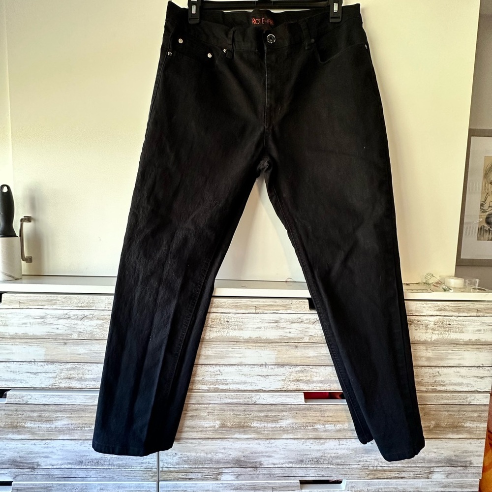 Riot Empire Black Jeans 🖤 Straight Fit Stretch Denim W38 L30